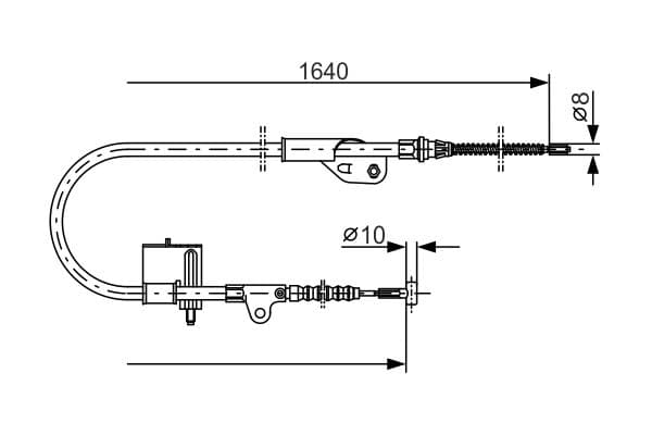Cable de accionamiento, freno de estacionamiento BOSCH 1 987 477 752