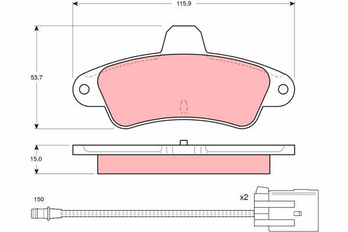 Juego de balatas de freno TRW GDB1112