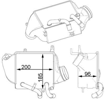 Radiador de aire de admisión MAHLE CI 156 000P
