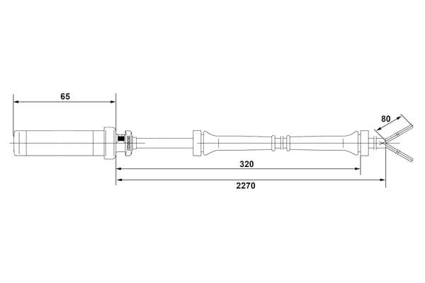 Sensor, revoluciones de la rueda BOSCH 0 265 004 019