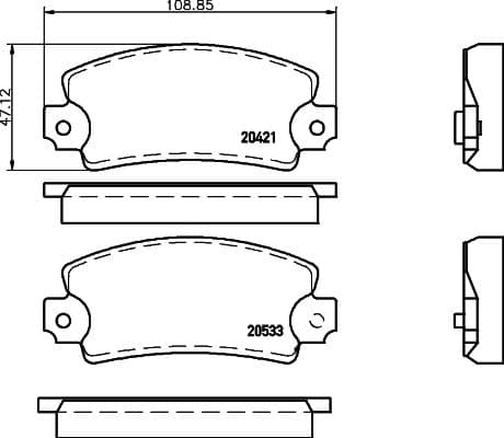 Juego de balatas de freno TEXTAR 2042102