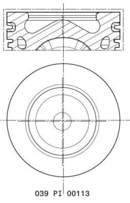 Pistón MAHLE 039 PI 00113 012