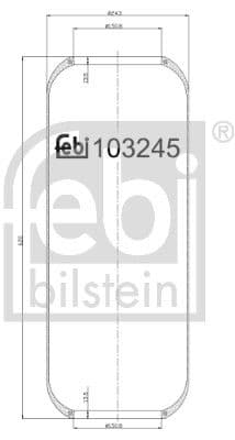 Cubrepolvo, suspensión neumática FEBI BILSTEIN 103245