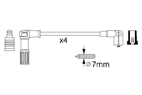 Juego de cables de encendido BOSCH 0 356 912 964