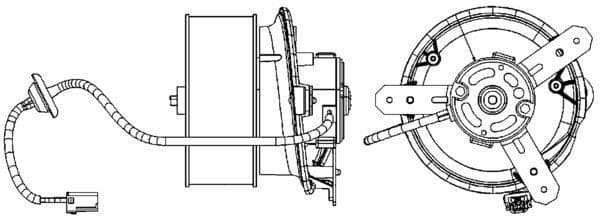 Motor eléctrico, ventilador del interior MAHLE ABM 7 000P