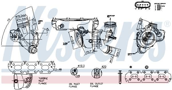 Turbocompresor, sobrealimentación NISSENS 93321
