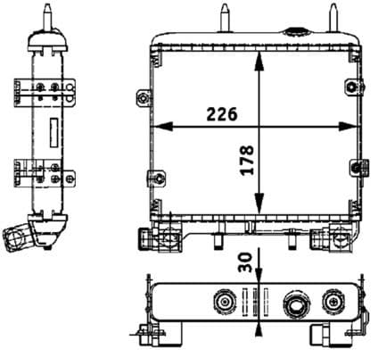 Radiador de aceite, aceite de motor MAHLE CLC 22 000P