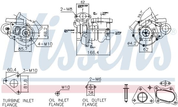 Turbocompresor, sobrealimentación NISSENS 93732