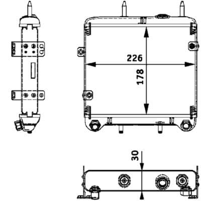 Radiador de aceite, aceite de motor MAHLE CLC 23 000P