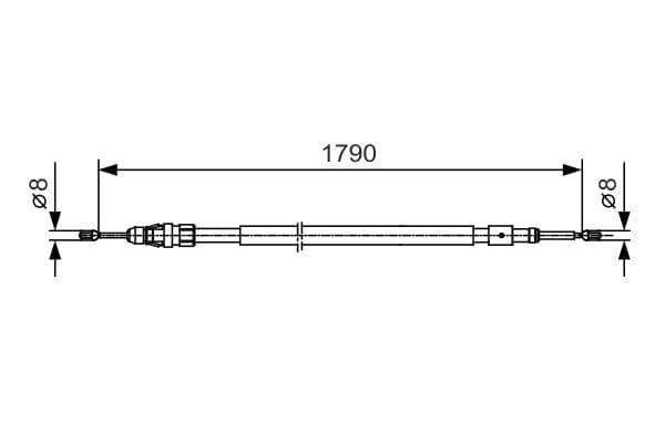 Cable de accionamiento, freno de estacionamiento BOSCH 1 987 482 112