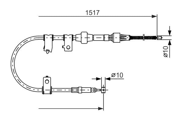 Cable de accionamiento, freno de estacionamiento BOSCH 1 987 477 601