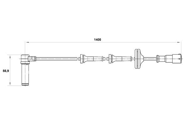 Sensor, revoluciones de la rueda BOSCH 0 265 004 011