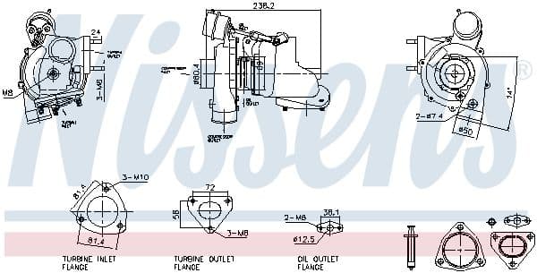 Turbocompresor, sobrealimentación NISSENS 93730