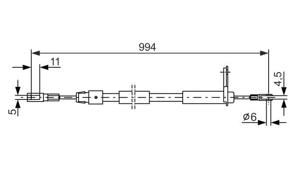 Cable de accionamiento, freno de estacionamiento BOSCH 1 987 477 629
