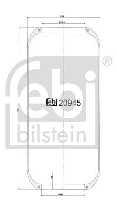 Cubrepolvo, suspensión neumática FEBI BILSTEIN 20945
