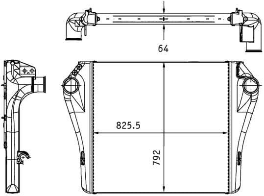Radiador de aire de admisión MAHLE CI 316 000P