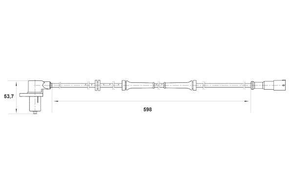 Sensor, revoluciones de la rueda BOSCH 0 265 006 442