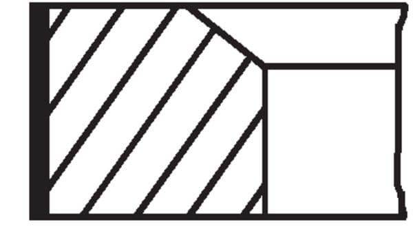 Juego de anillo para pistón MAHLE 082 75 N2