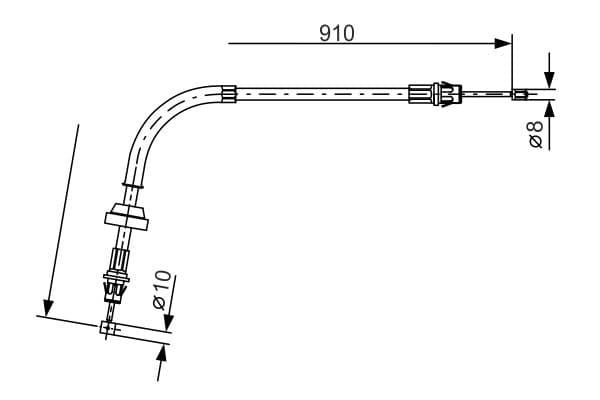 Cable de accionamiento, freno de estacionamiento BOSCH 1 987 477 190