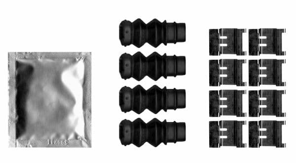 Juego de accesorios, balatas de frenos HELLA 8DZ 355 206-631