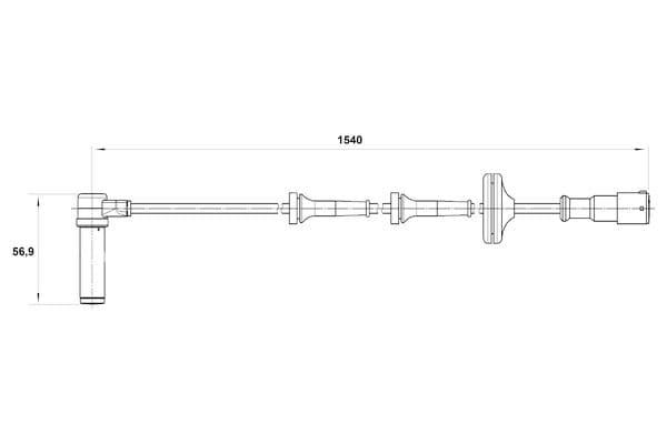 Sensor, revoluciones de la rueda BOSCH 0 265 004 012