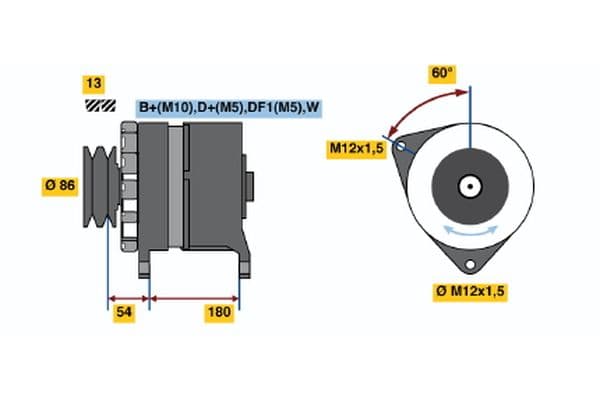 Alternador BOSCH 0 120 689 556