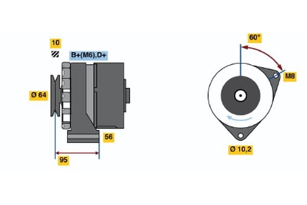 Alternador BOSCH 0 120 489 476