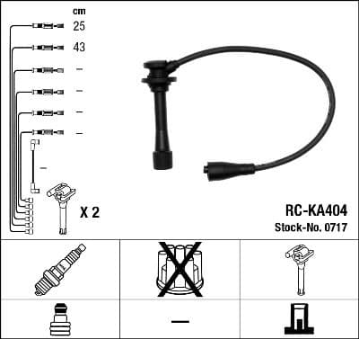 Juego de cables de encendido NGK 0717