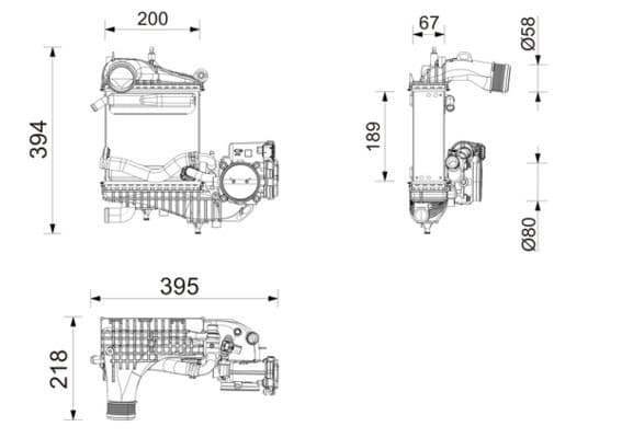 Radiador de aire de admisión MAHLE CI 788 000P