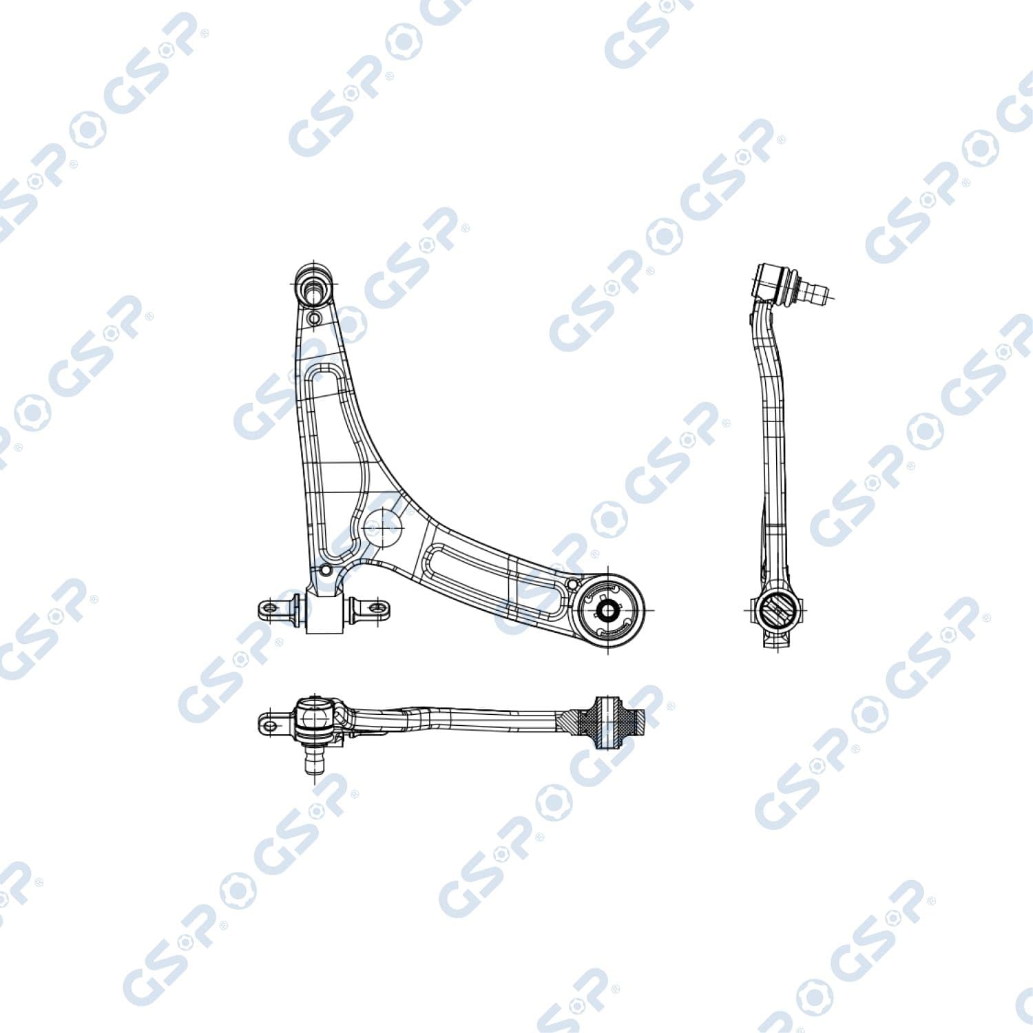 Brazo oscilante, suspensión de ruedas GSP S065650