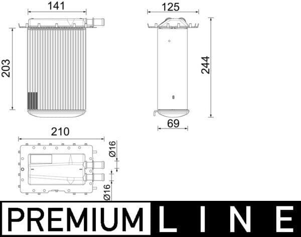 Radiador de aire de admisión MAHLE CI 642 000P