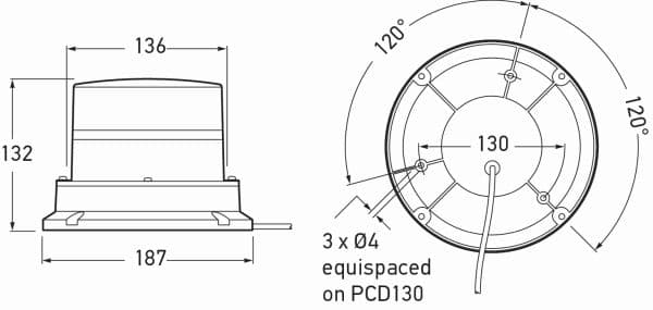 Luz de aviso de destello HELLA 2RL 910 081-001