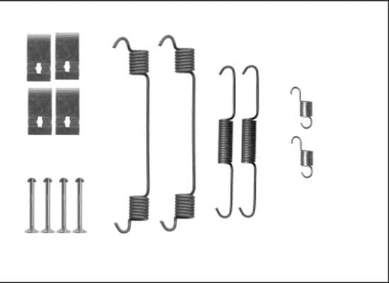 Juego de accesorios, zapatas de freno HELLA 8DZ 355 206-101