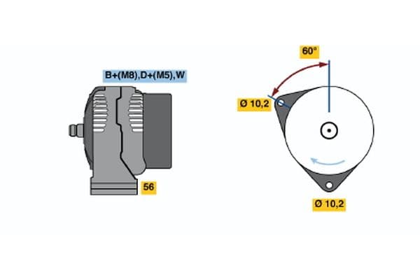 Alternador BOSCH 0 123 315 501
