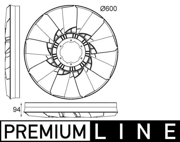 Núcleo del ventilador, refrigeración del motor MAHLE CFW 52 000P