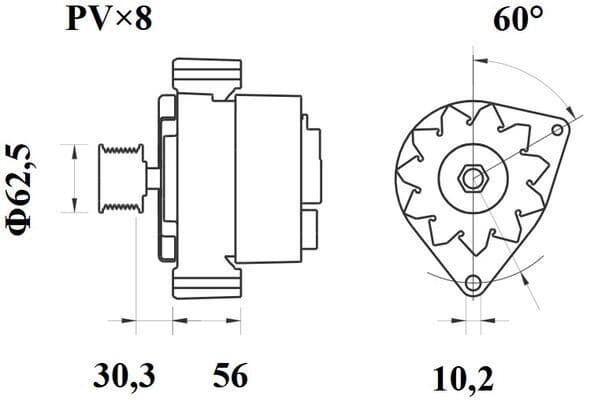 Alternador MAHLE MG 1255