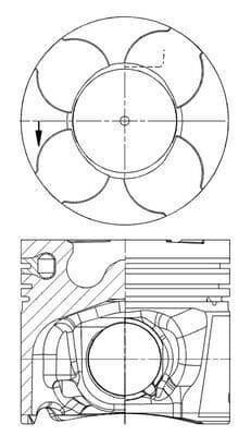 Pistón MAHLE 038 64 00