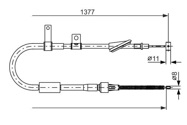 Cable de accionamiento, freno de estacionamiento BOSCH 1 987 477 605
