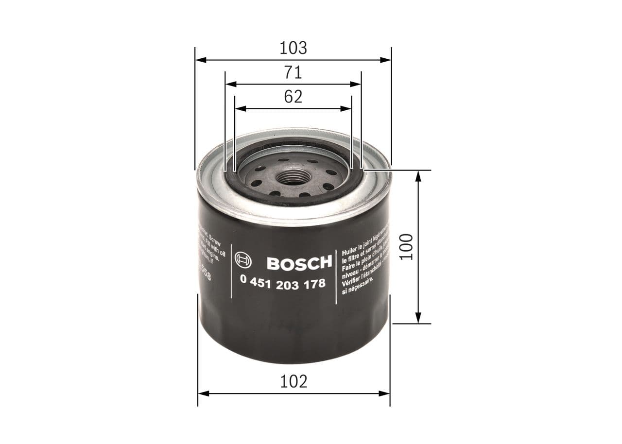 Filtro de aceite BOSCH 0 451 203 178