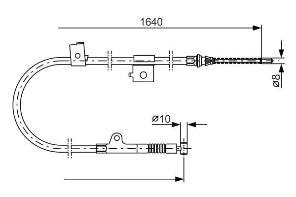 Cable de accionamiento, freno de estacionamiento BOSCH 1 987 477 405