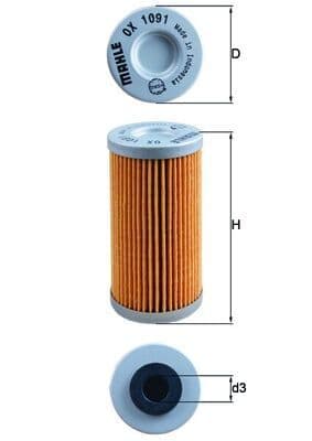 Filtro de aceite MAHLE OX 1091