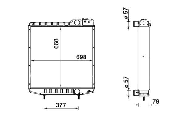 Radiador, refrigeración del motor MAHLE CR 2331 000S