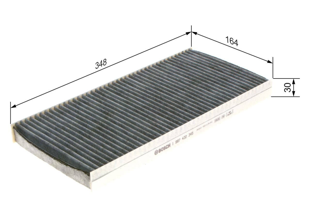 Filtro, aire del interior BOSCH 1 987 432 345