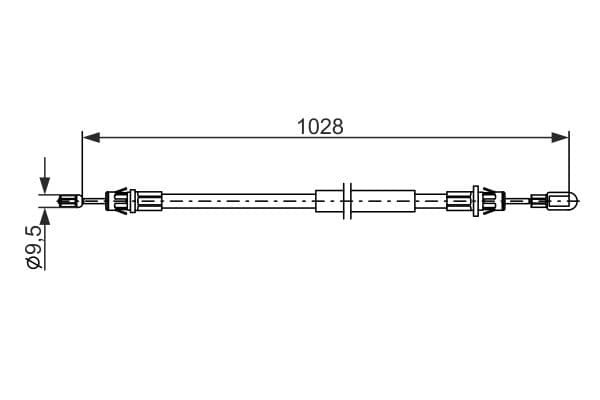 Cable de accionamiento, freno de estacionamiento BOSCH 1 987 482 880