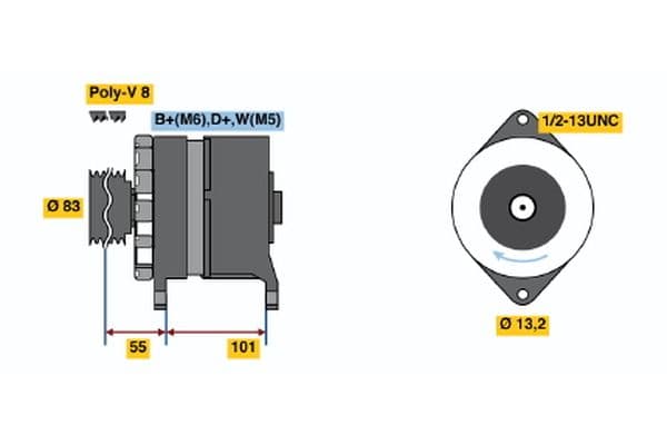 Alternador BOSCH 0 120 468 163