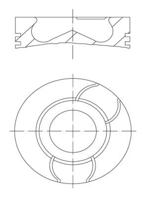 Pistón MAHLE 040 03 22
