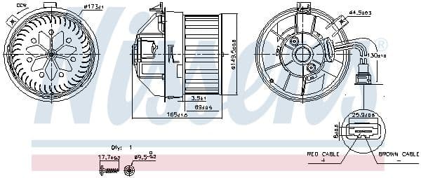 Ventilador del interior NISSENS 87628