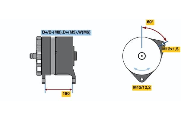 Alternador BOSCH 0 120 689 506