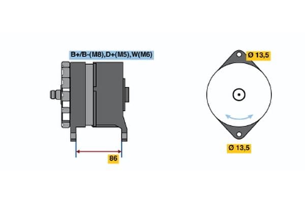 Alternador BOSCH 0 120 689 516