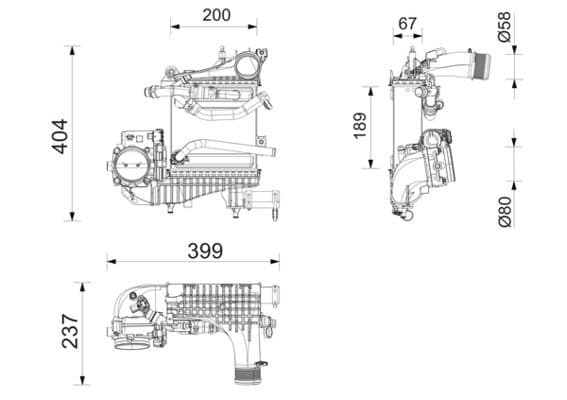 Radiador de aire de admisión MAHLE CI 786 000P